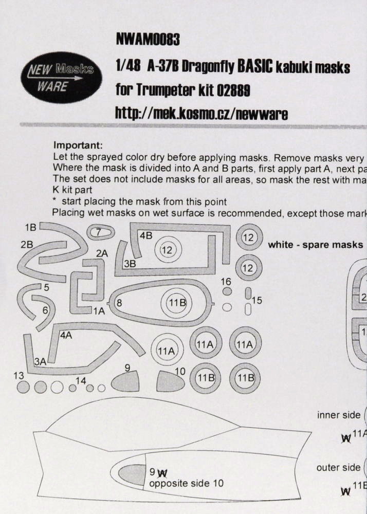 1/48 Mask A-37B Dragonfly BASIC (TRUMP 02889)