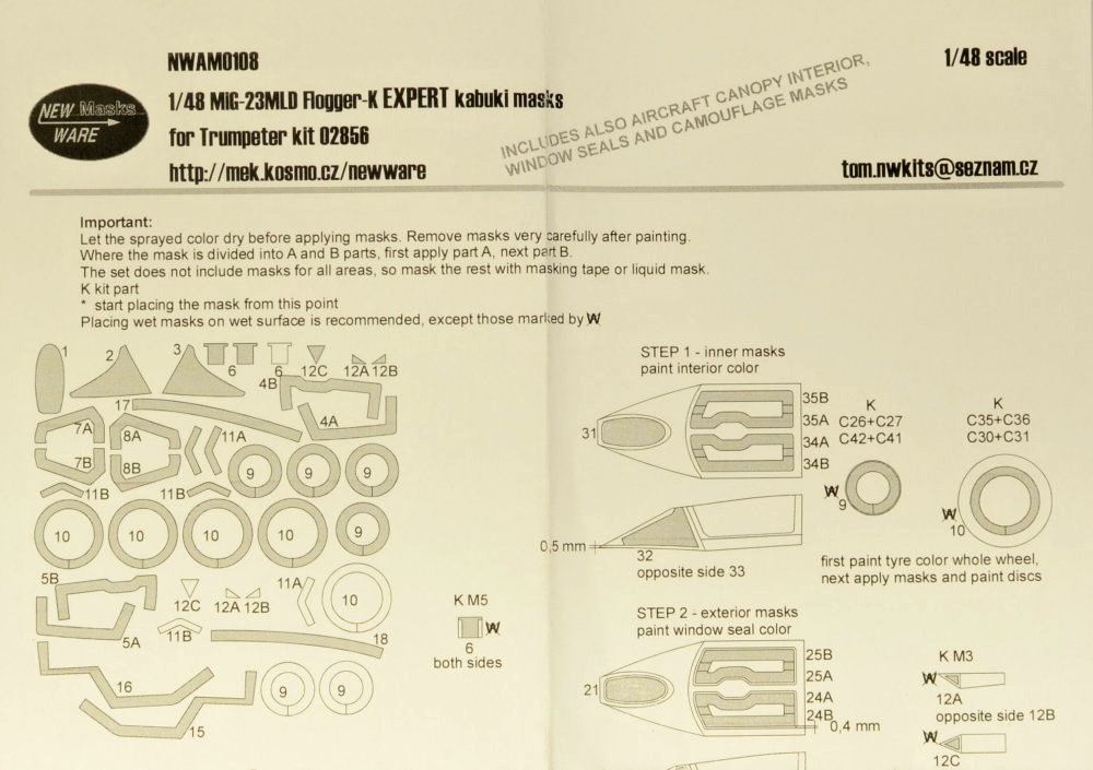 1/48 Mask MiG-23MLD Flogger-K EXPERT (TRUM 02856)