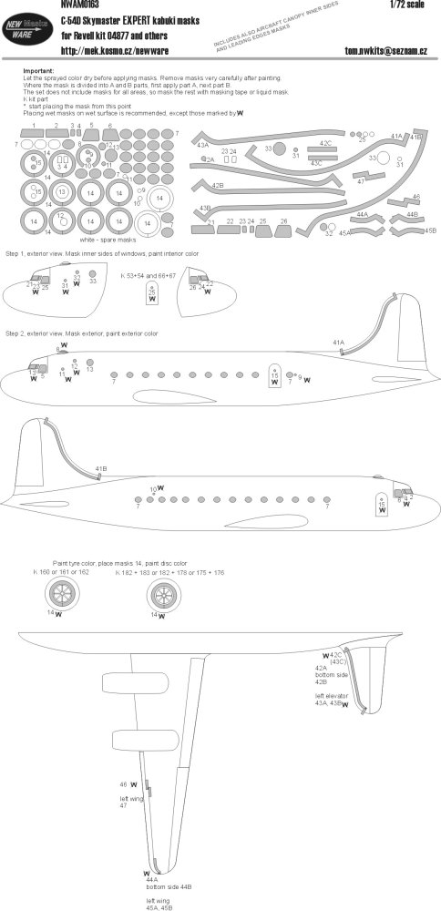 1/72 Mask C-54D Skymaster EXPERT (REV 04877)