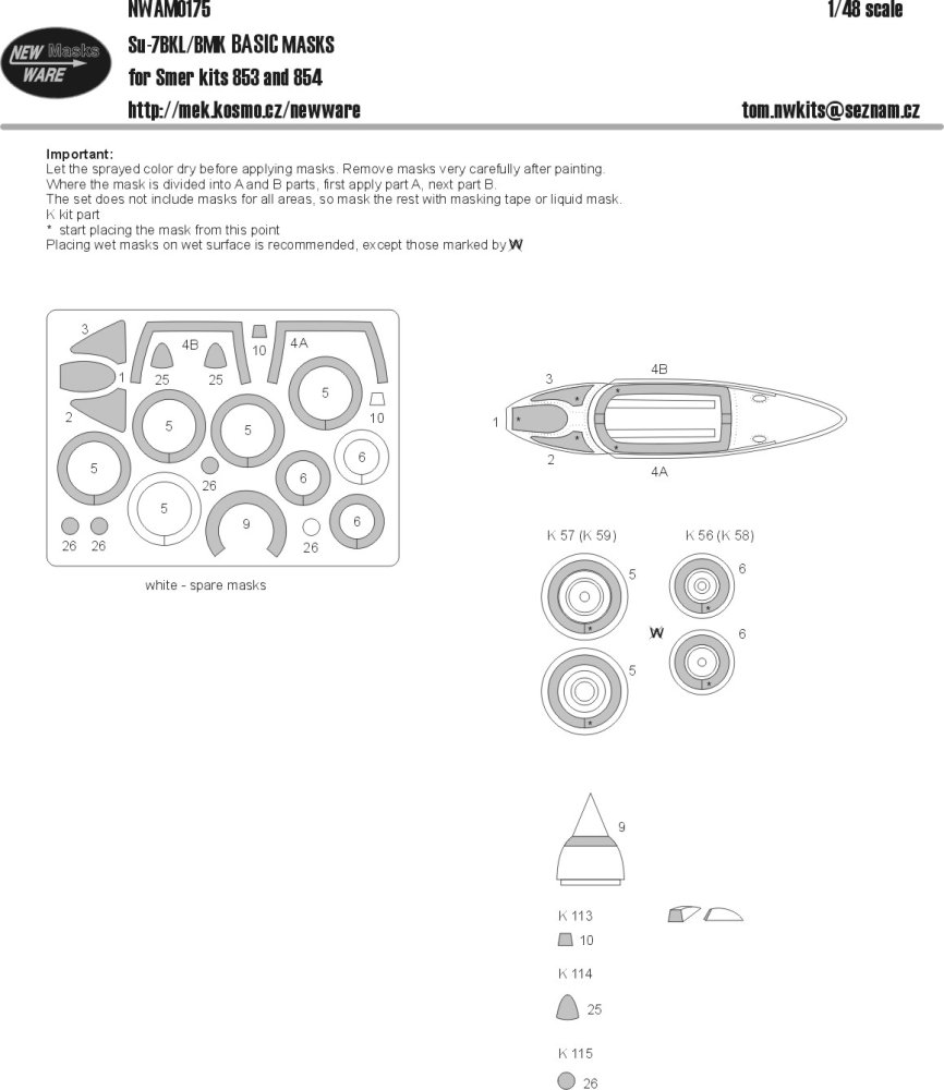 1/48 Mask Sukhoi Su-7BKL/BMK BASIC (SMER)