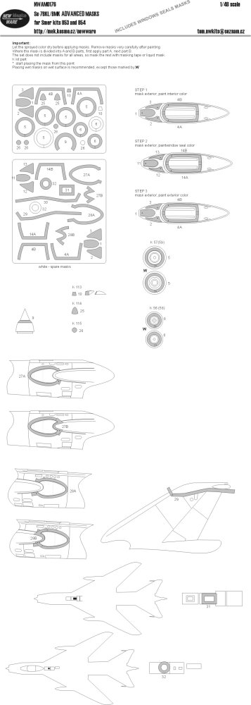 1/48 Mask Sukhoi Su-7BKL/BMK ADVANCED (SMER)