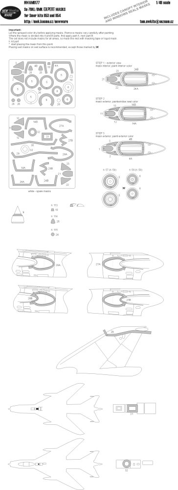 1/48 Mask Sukhoi Su-7BKL/BMK EXPERT (SMER)