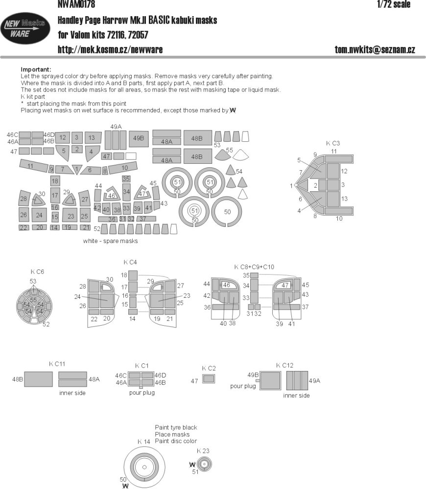 1/72 Mask H.P. Harrow Mk.II BASIC (VALOM)