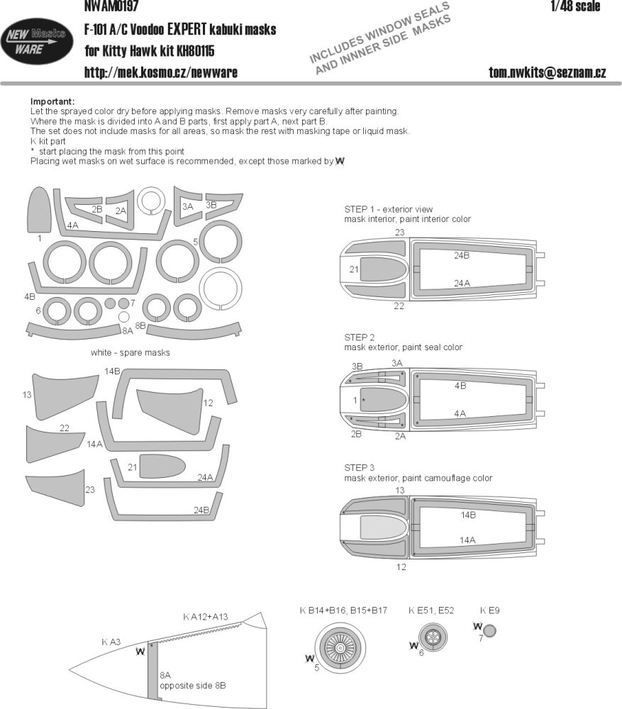 1/48 Mask F-101 A/C Voodoo EXPERT (KITTYH)