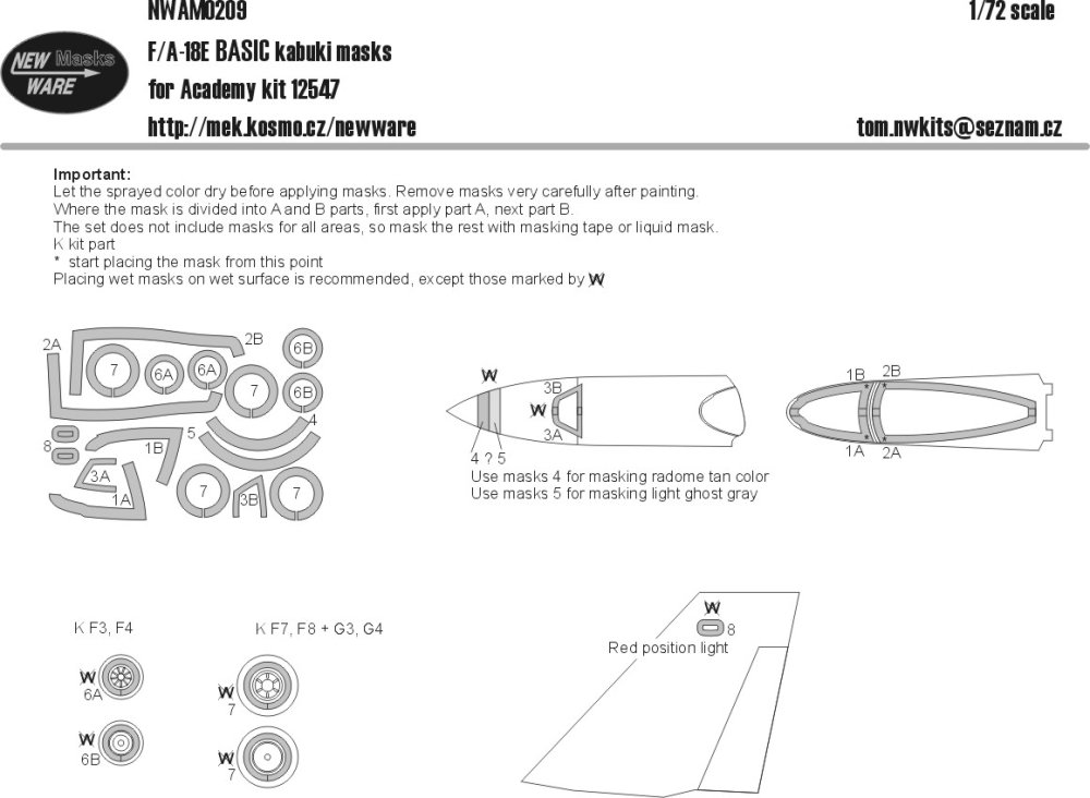 1/72 Mask F/A-18E BASIC (ACAD)