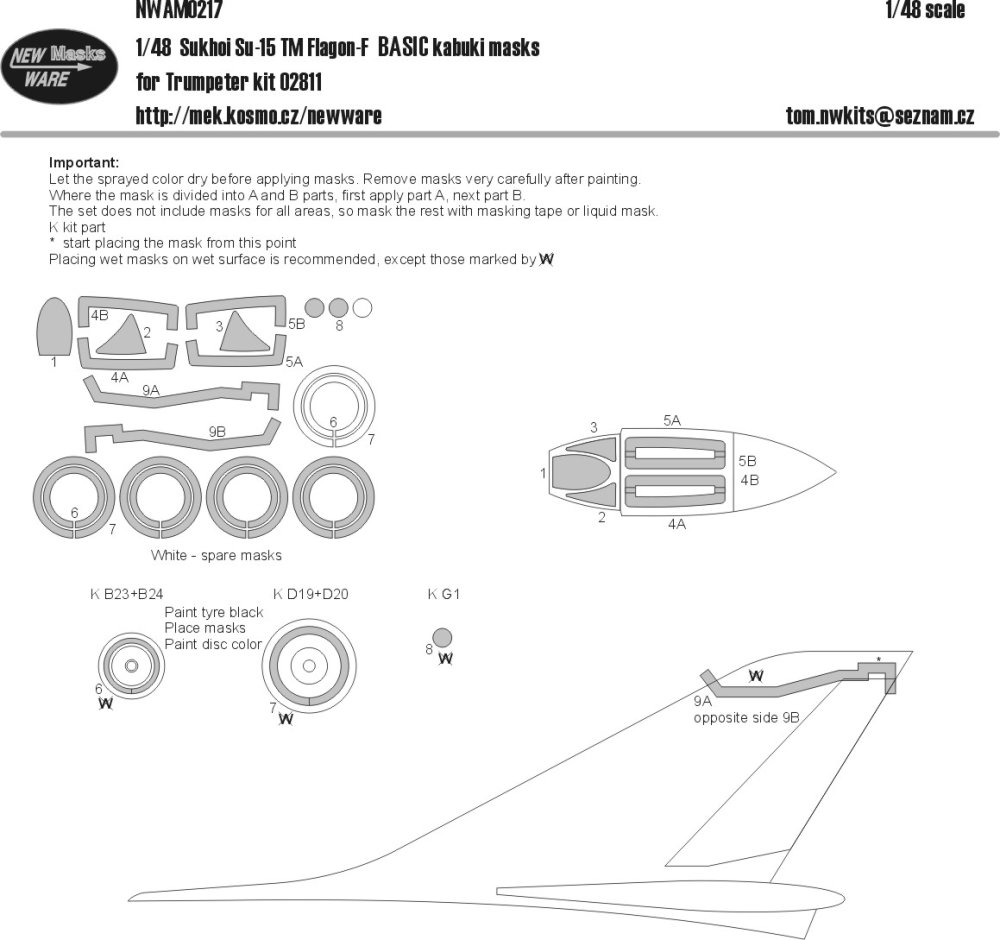 1/48 Mask Su-15 TM Flagon-F BASIC (TRUMP 02811)