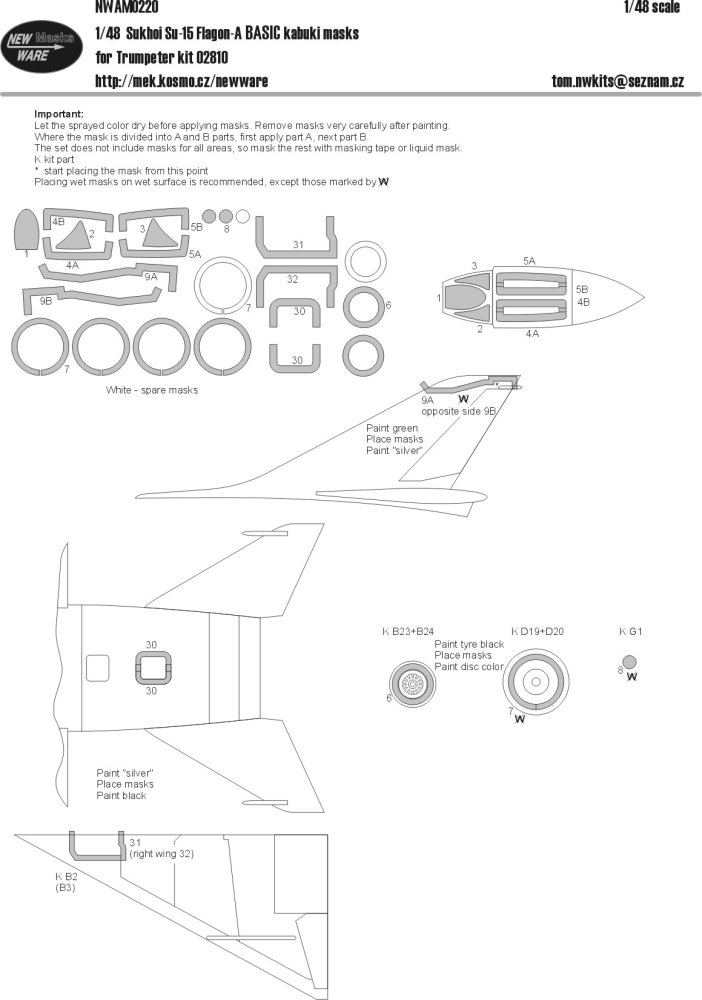 1/48 Mask Su-15 Flagon-A BASIC (TRUMP 02810)