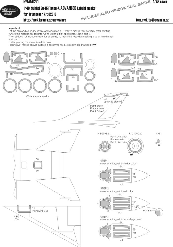 1/48 Mask Su-15 Flagon-A ADVANCED (TRUMP 02810)