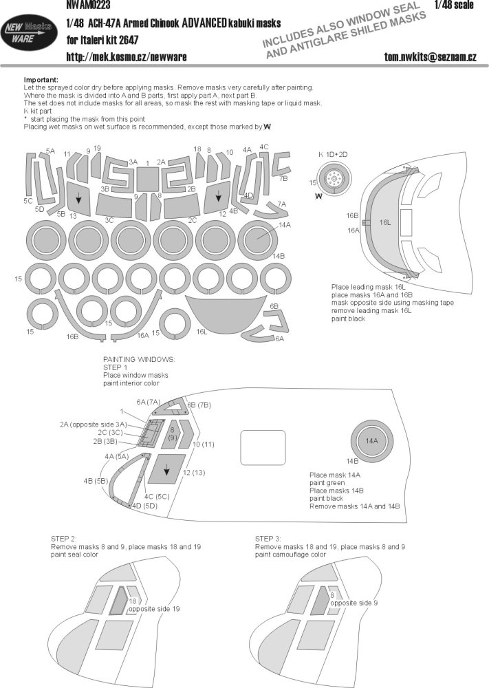 1/48 Mask ACH-47A Armed Chinook ADVANCED (ITAL)