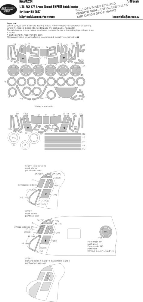 1/48 Mask ACH-47A Armed Chinook EXPERT (ITAL)