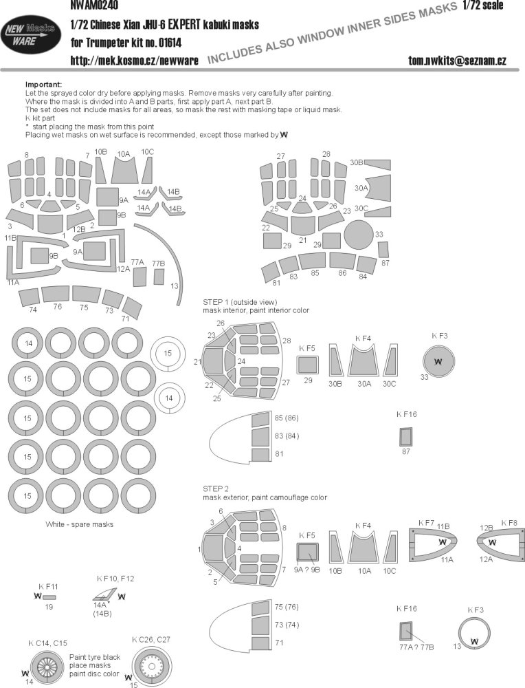 1/72 Mask Chinese Xian JHU-6 EXPERT (TRUMP 01614)