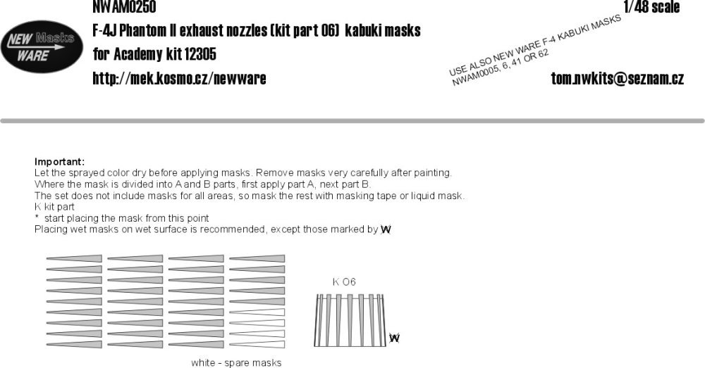 1/48 Mask F-4J Phantom II exhaust nozzles (ACAD)