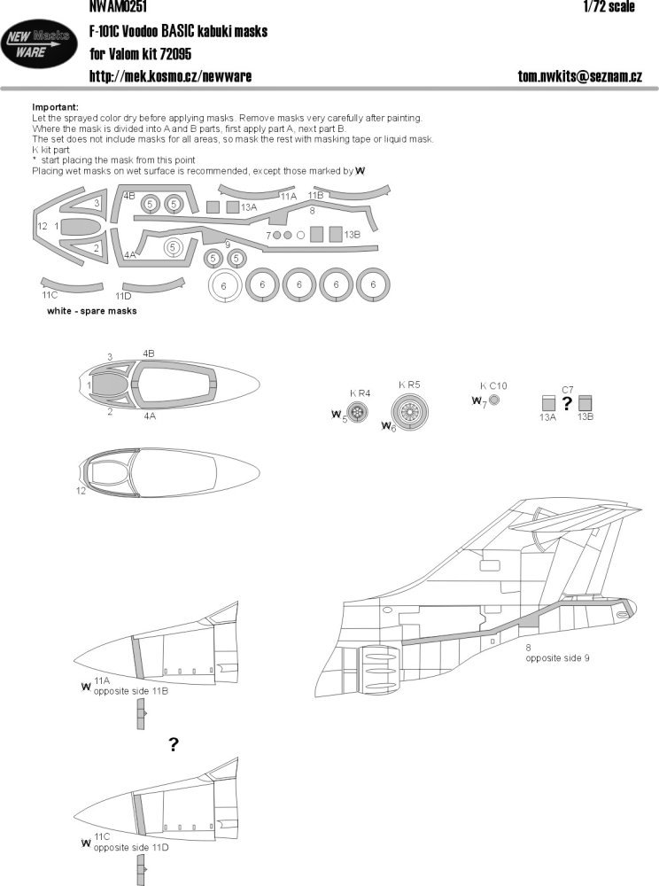 1/72 Mask F-101C Voodoo BASIC (VALOM 72095)