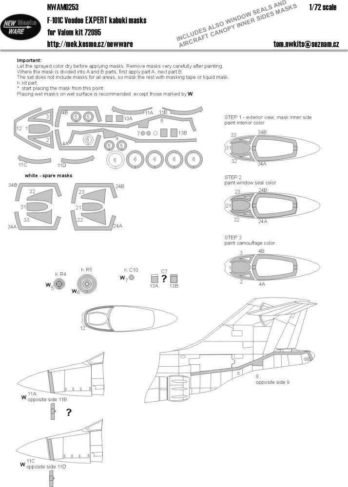 1/72 Mask F-101C Voodoo EXPERT (VALOM 72095)