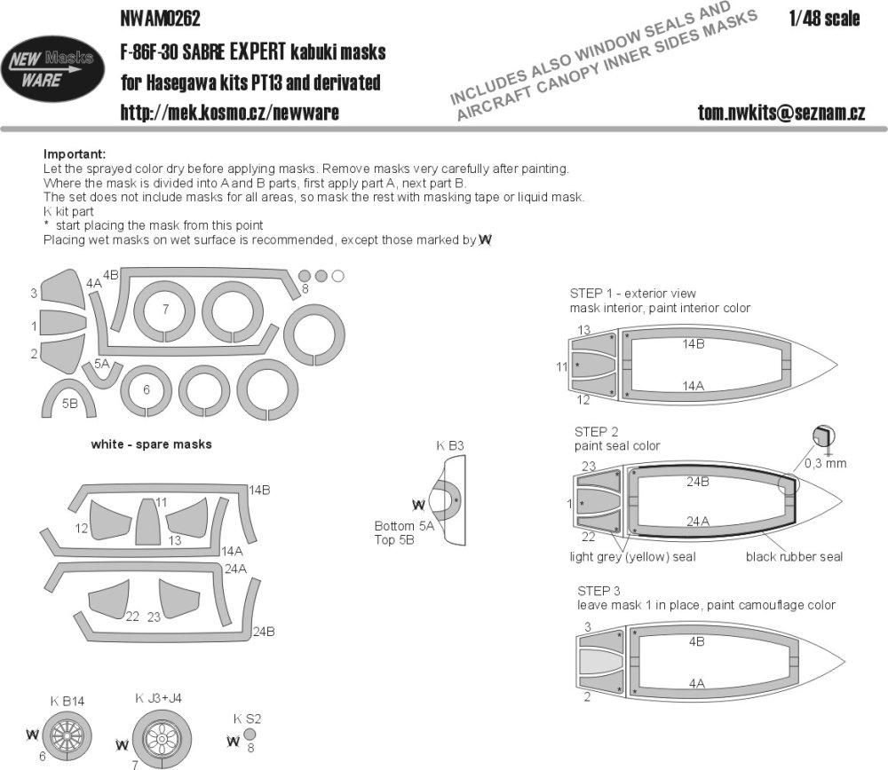 1/48 Mask F86F-30 Sabre EXPERT (HAS PT13)