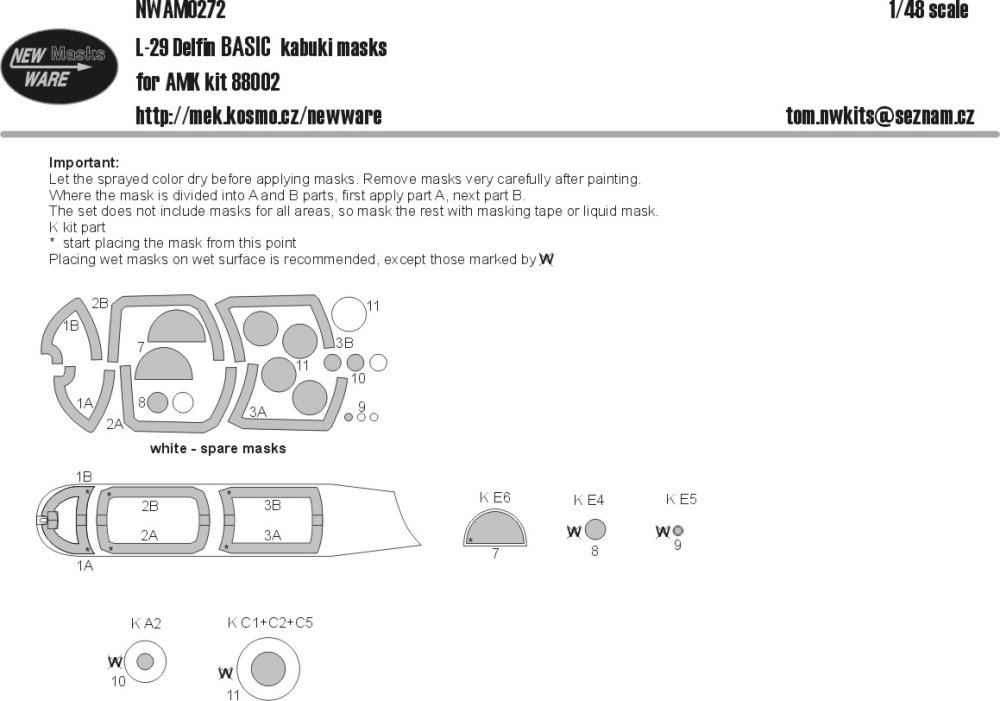 1/48 Mask L-29 Delfin BASIC (AMK 88002)