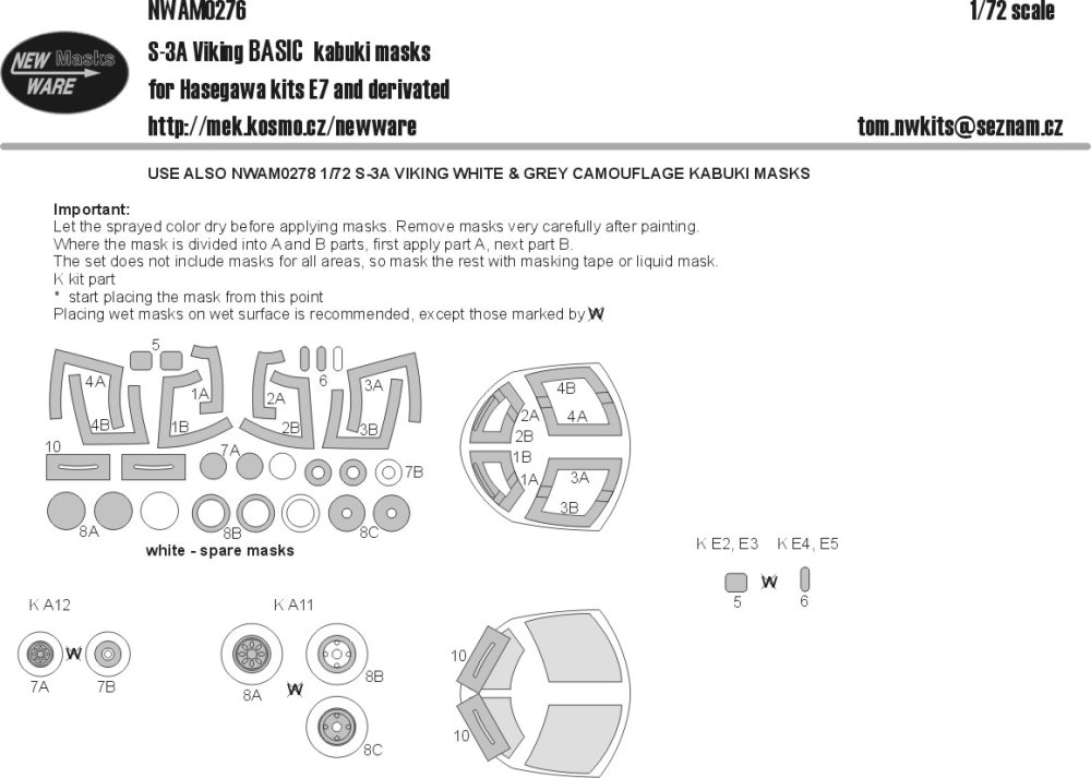 1/72 Mask S-3A Viking BASIC (HAS E7)