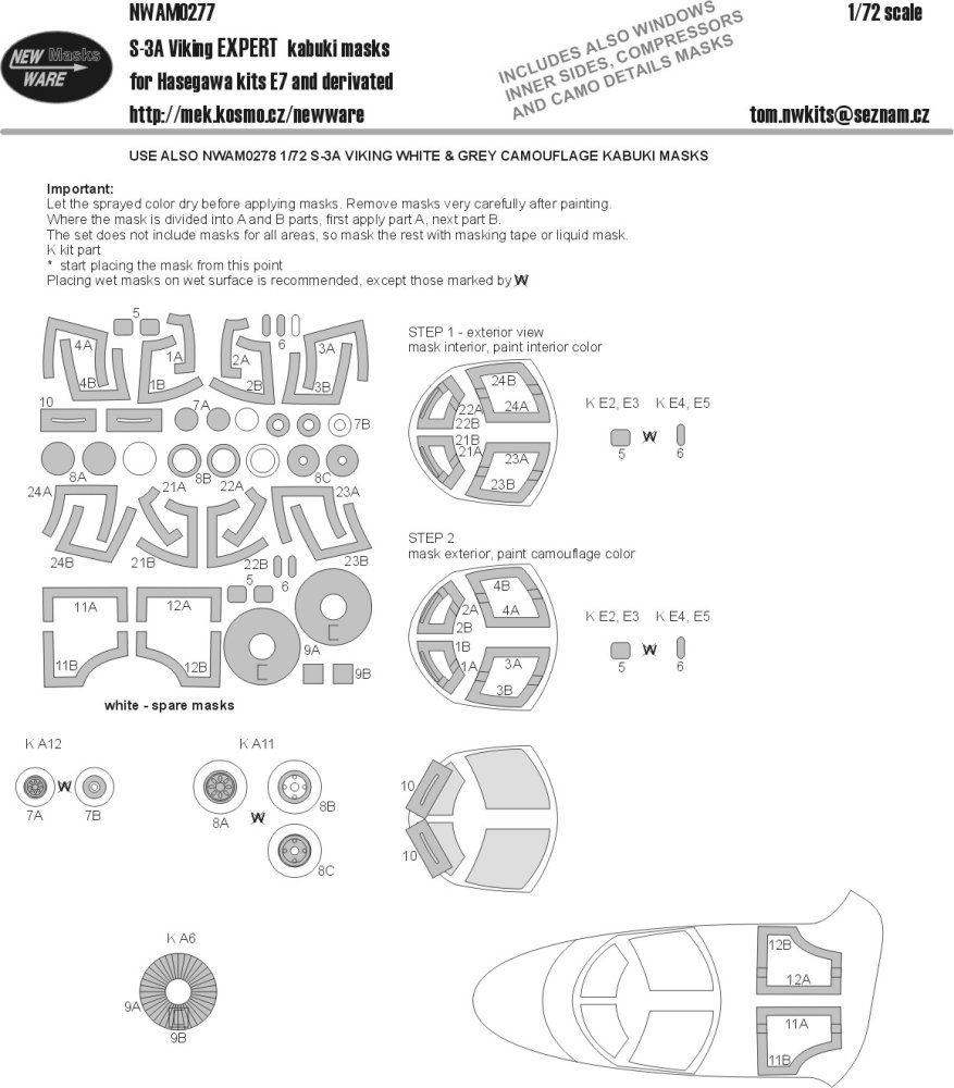 1/72 Mask S-3A Viking EXPERT (HAS E7)