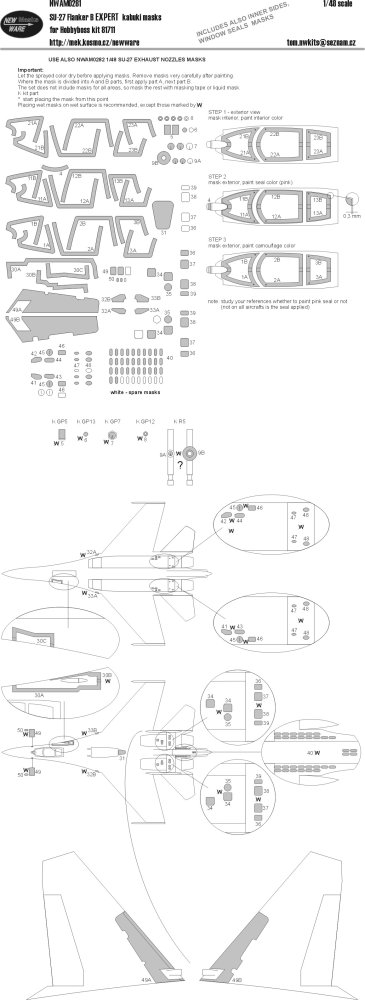 1/48 Mask Su-27 Flanker B EXPERT (HOBBYB 81711)