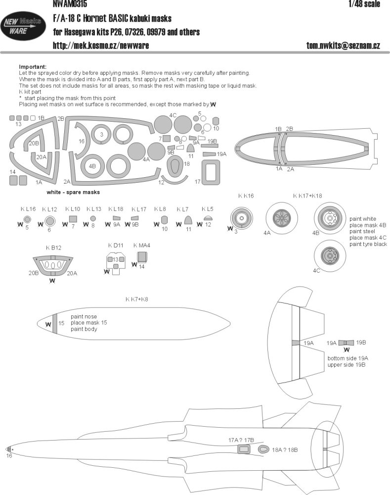 1/48 Mask F/A-18 C Hornet BASIC (HAS)