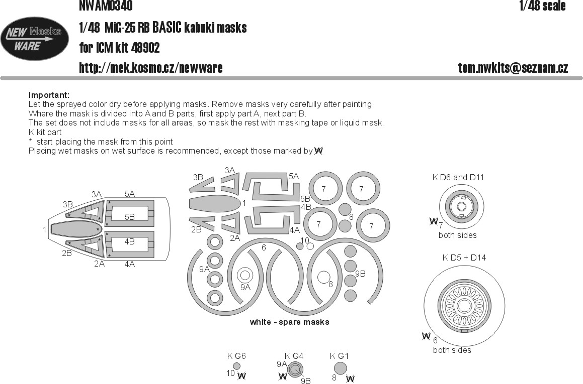 1/48 Mask MiG-25 RB BASIC (ICM 48902)