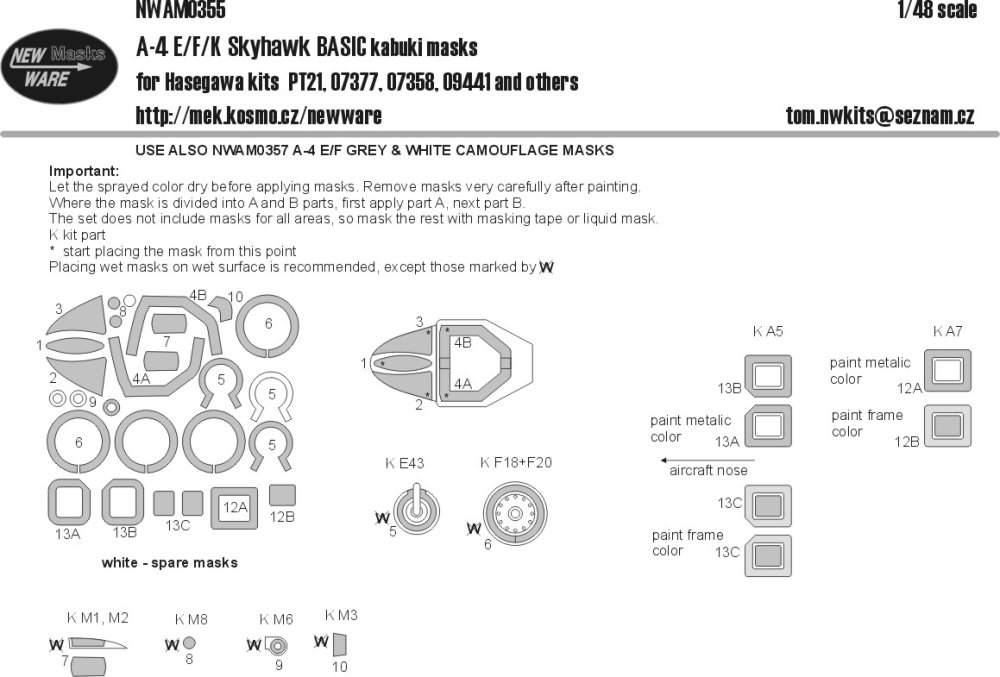 1/48 Mask A-4 E/F/K Skyhawk BASIC (HAS)