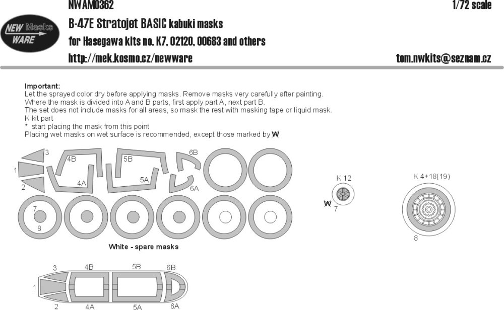 1/72 Mask B-47E Stratojet BASIC (HAS)