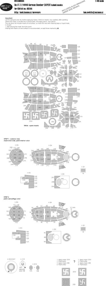 1/48 Mask Do17 Z-2 EXPERT (ICM 48244)