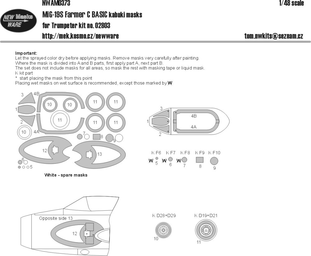 1/48 Mask MiG-19S Farmer C  BASIC (TRUMP 02803)