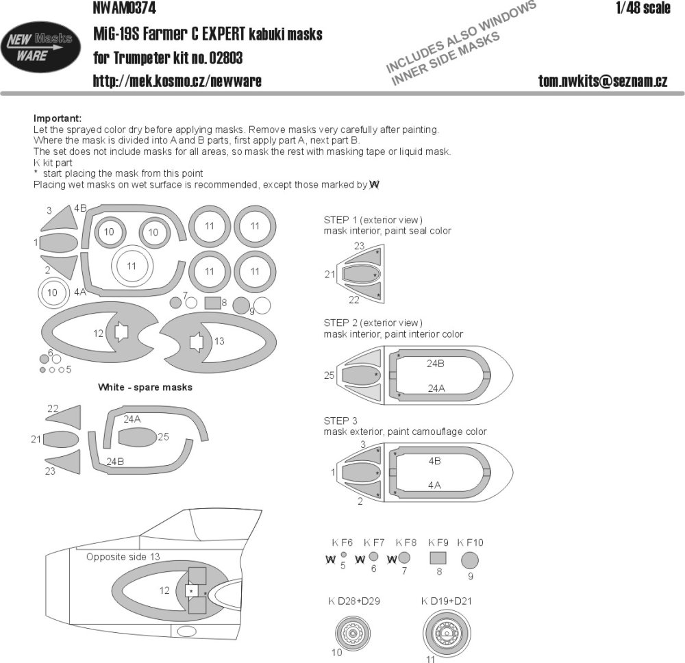 1/48 Mask MiG-19S Farmer C  EXPERT (TRUMP 02803)