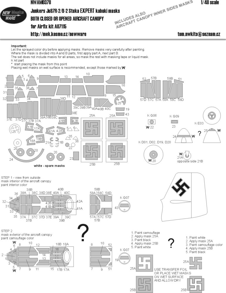 1/48 Mask Ju 87R-2/B-2 Stuka EXPERT (AIRFIX)