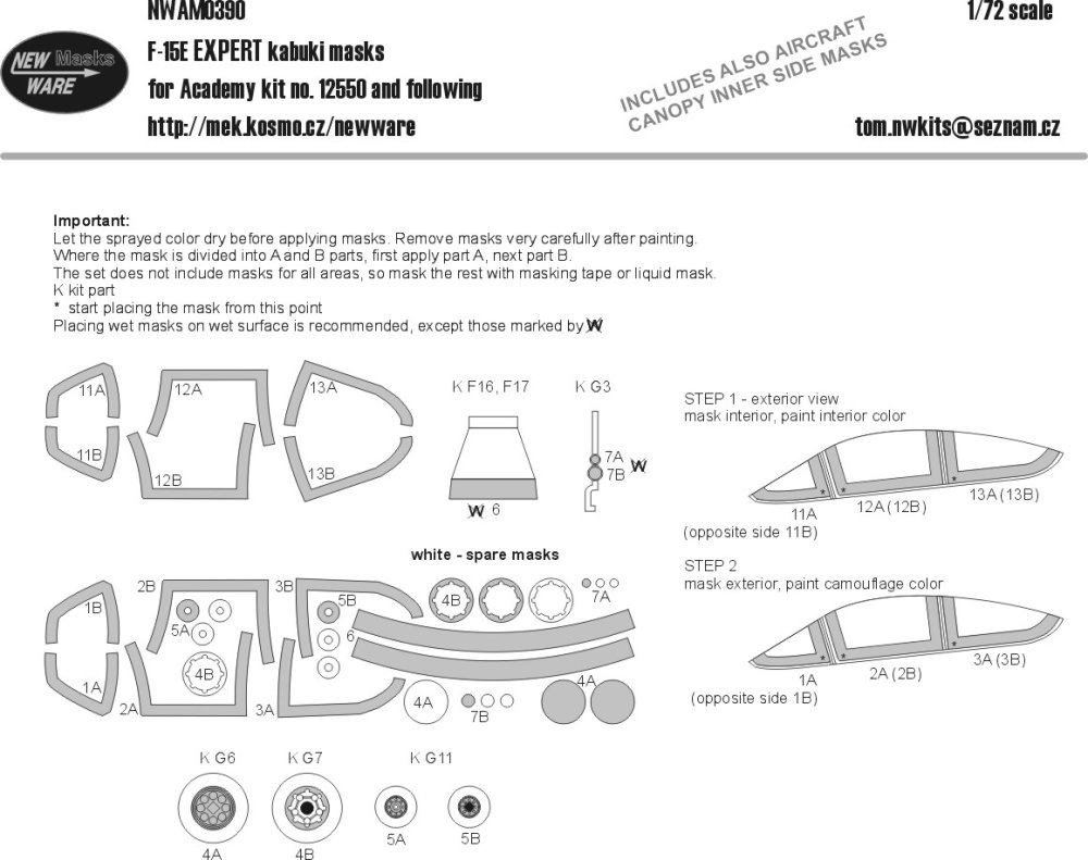 1/72 Mask F-15E EXPERT (ACAD 12550)