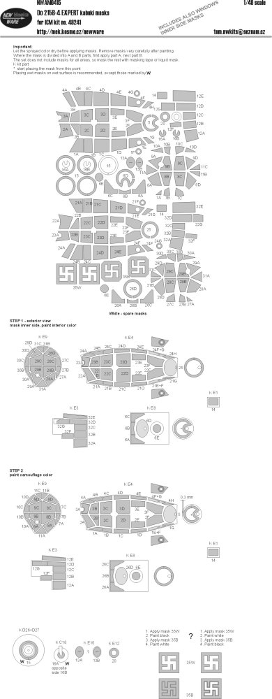 1/48 Mask Dornier Do 215B-4 EXPERT (ICM 48241)