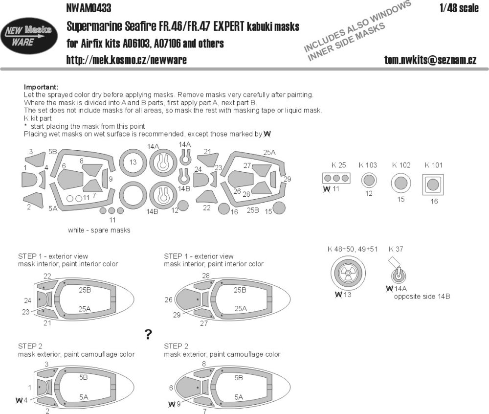 1/48 Mask S.Spitfire FR.46/FR.47 EXPERT (AIRF)