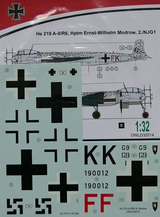 1/32 Heinkel He 219 A-0/R6 (G9+FK) 2./NJG1