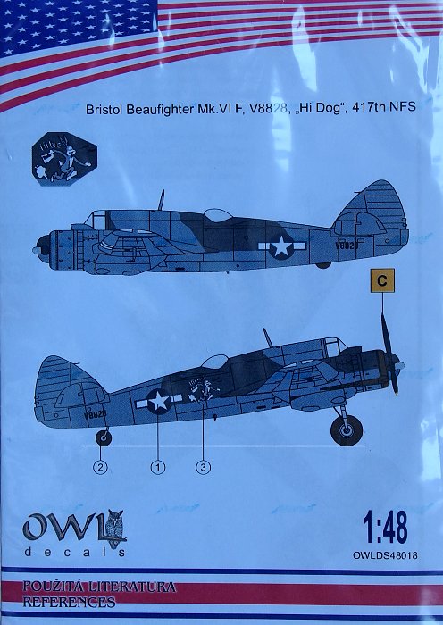 1/48 Bristol Beaufighter Mk.VI F, V8828, 417th NFS