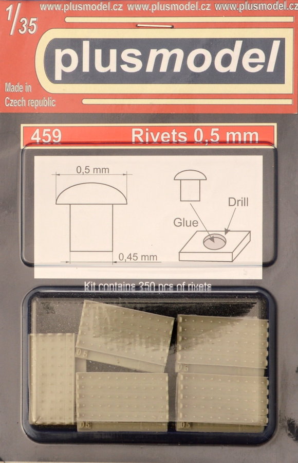 1/35 Rivets 0,5 mm (250 pcs.)