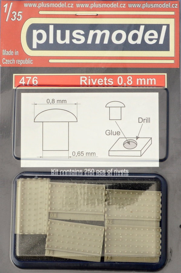 1/35 Rivets 0,8 mm (250 pcs.)