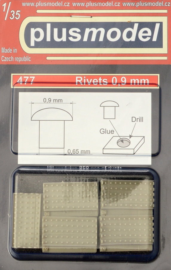 1/35 Rivets 0,9 mm (250 pcs.)