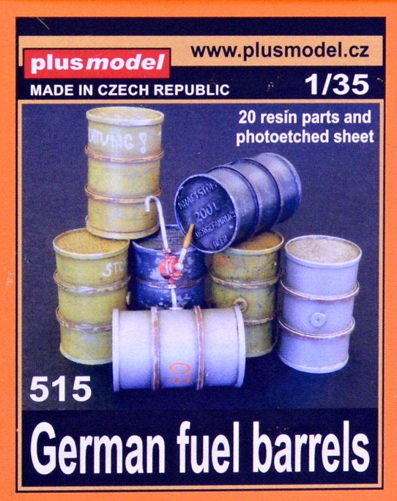 1/35 German fuel barrels (20 resin parts + PE)