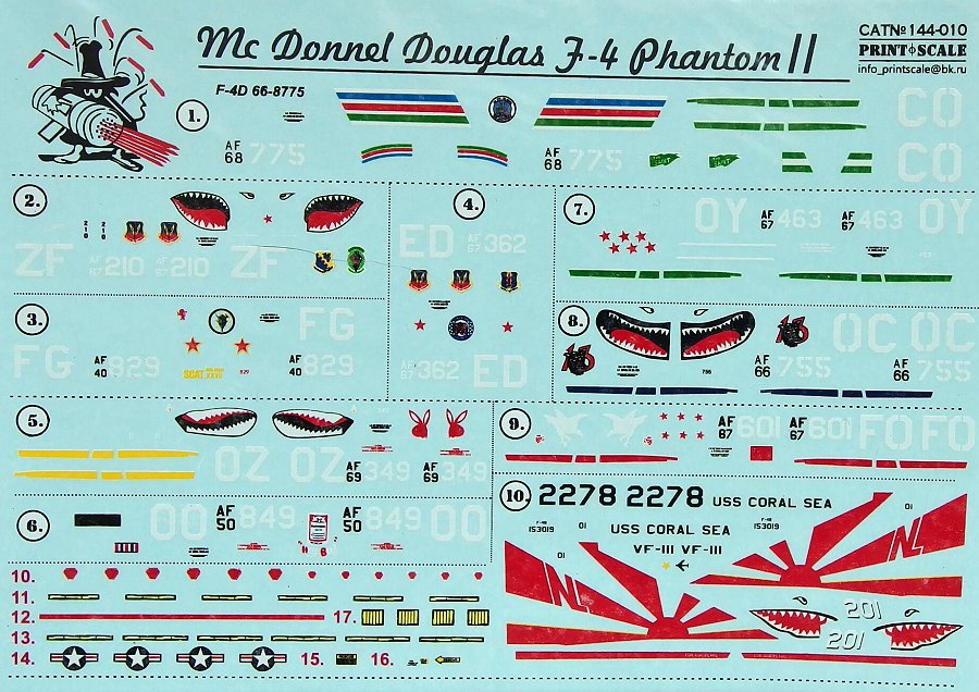 1/144 F-4 Phantom II in Vietnam War (wet decals)