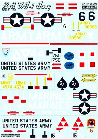 1/35 Bell UH-1 Huey (wet decals)