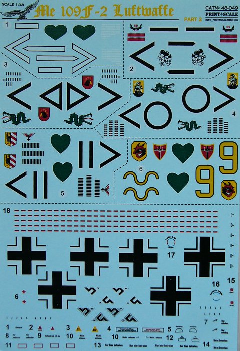 1/48 Me 109 F-2 Luftwaffe - Part 2 (wet decals)