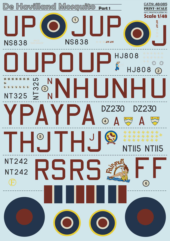 1/48 De Havilland Mosquito - Part 1 (wet decals)