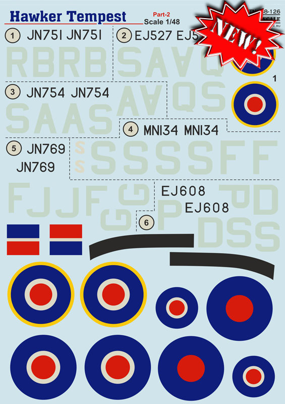 1/48 Hawker Tempest Part 2 (wet decals)