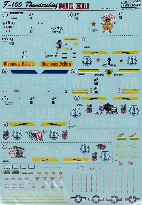 1/72 F-105 Thunderchief (wet decals)