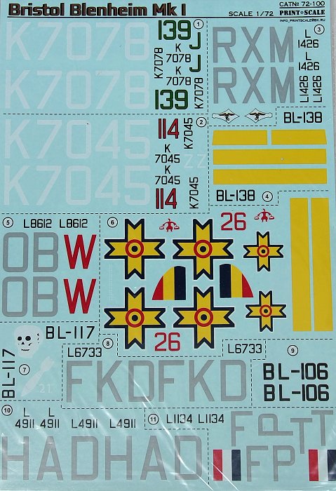 1/72 Bristol Blenheim Mk.I (wet decals)