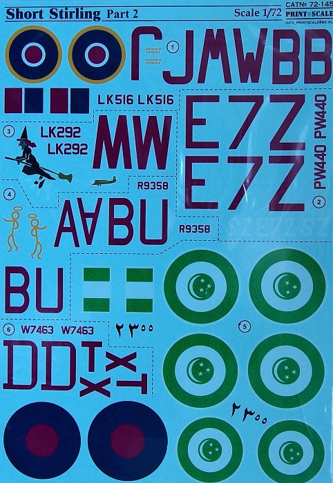 1/72 Short Stirling Part 2 (wet decals)