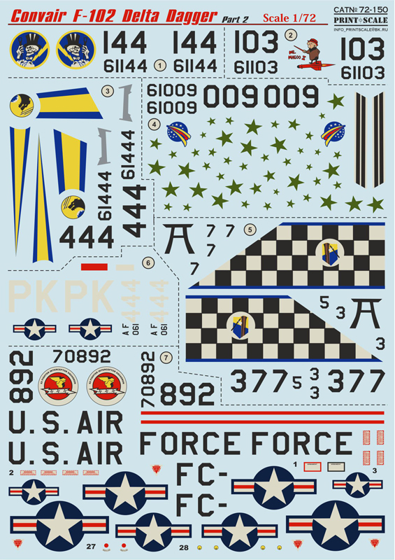 1/72 Convair F-102 Delta Dagger Pt.2 (wet decals)