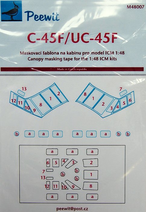 1/48 Canopy mask  C-45F/UC-45F (ICM)